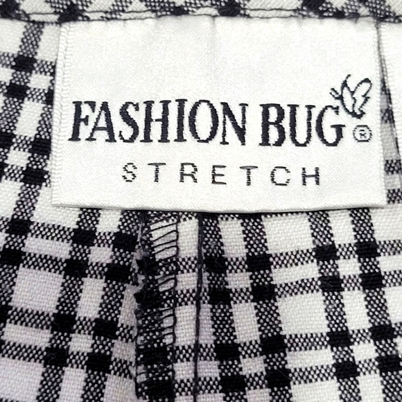 16W Stretchy Checkered Mini Skort with Side Zipper and Slits - Picture 7 of 7